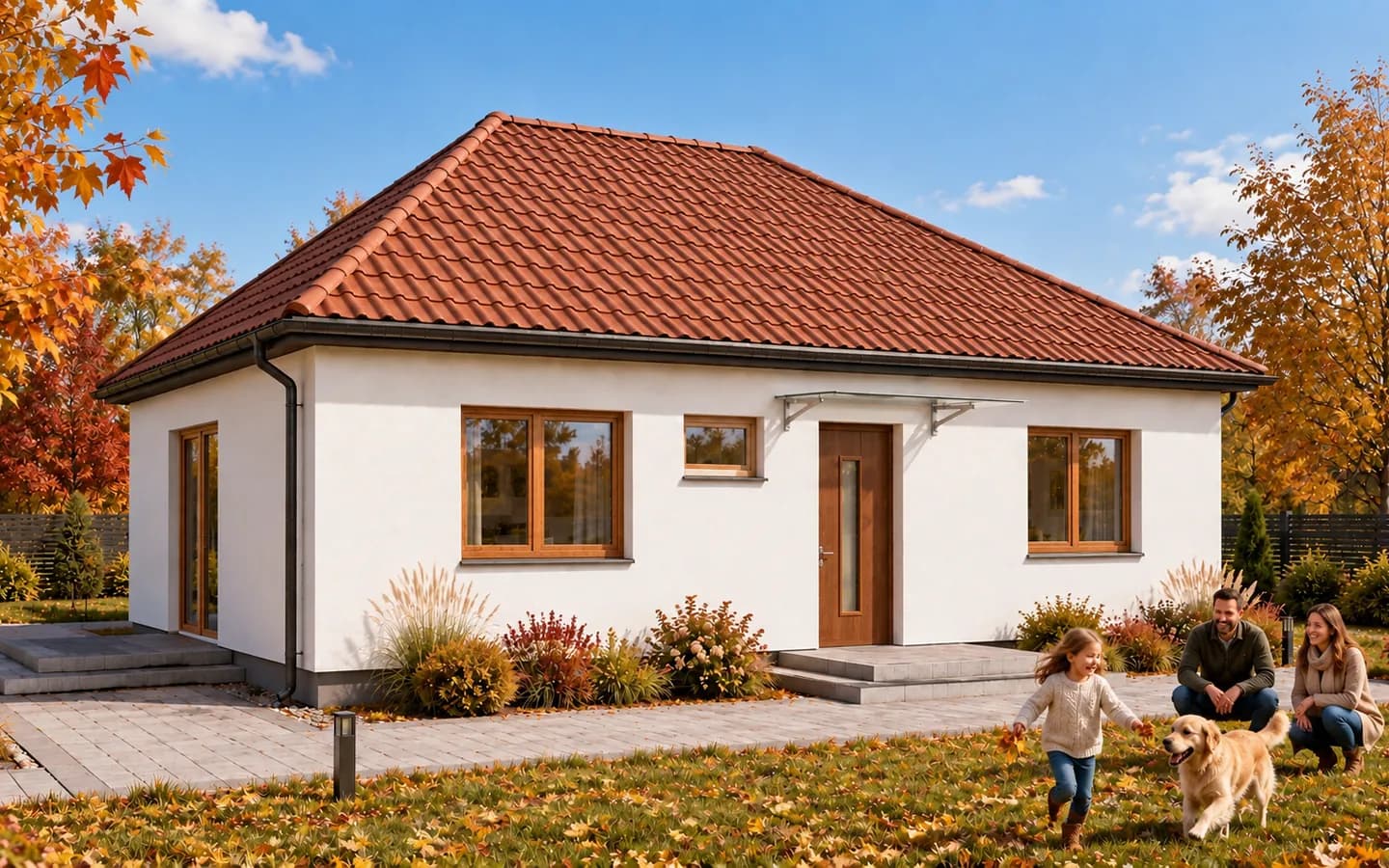 80 m², układ Rodzinny, dach czterospadowy