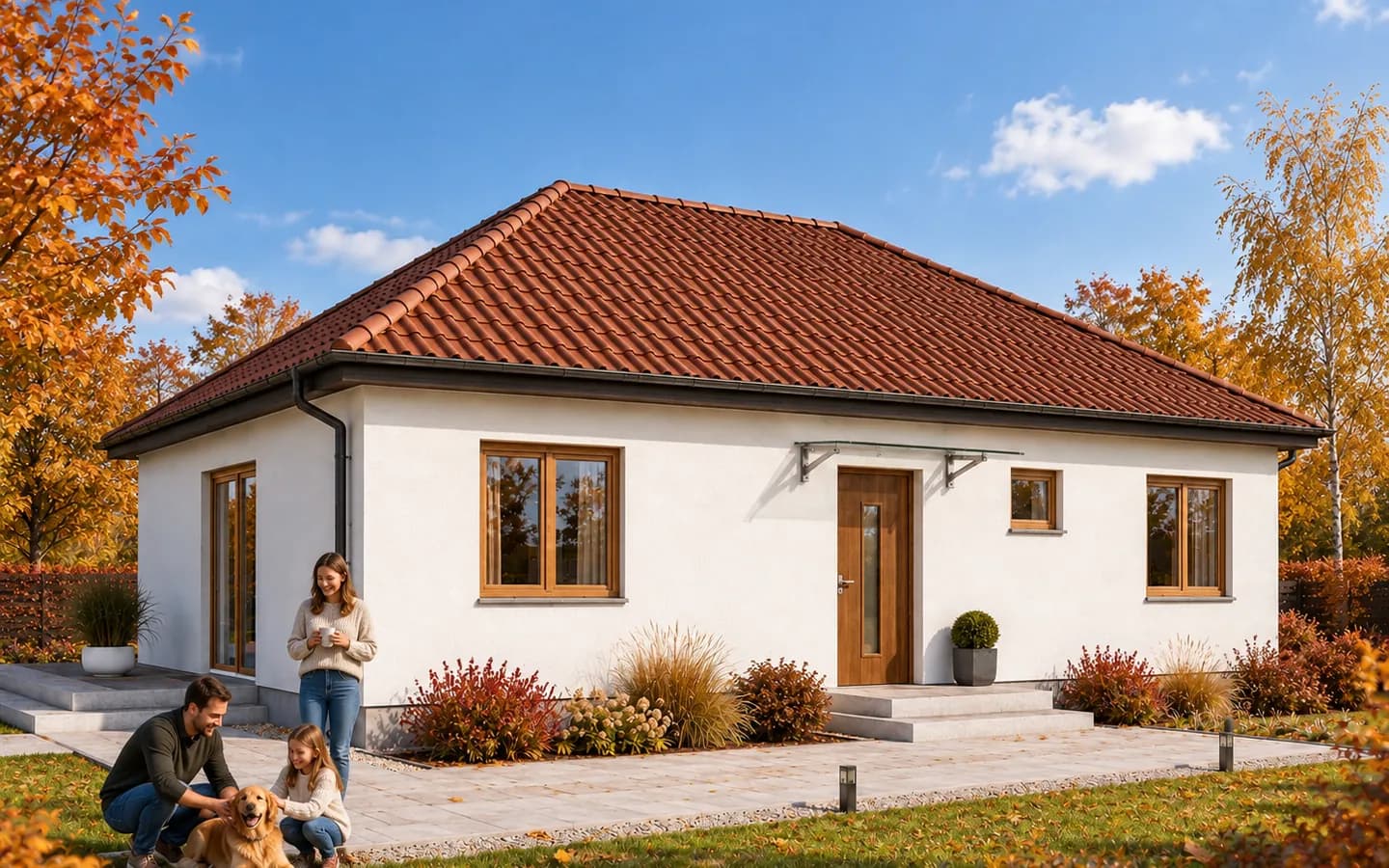 110 m², układ Elastyczny, dach czterospadowy
