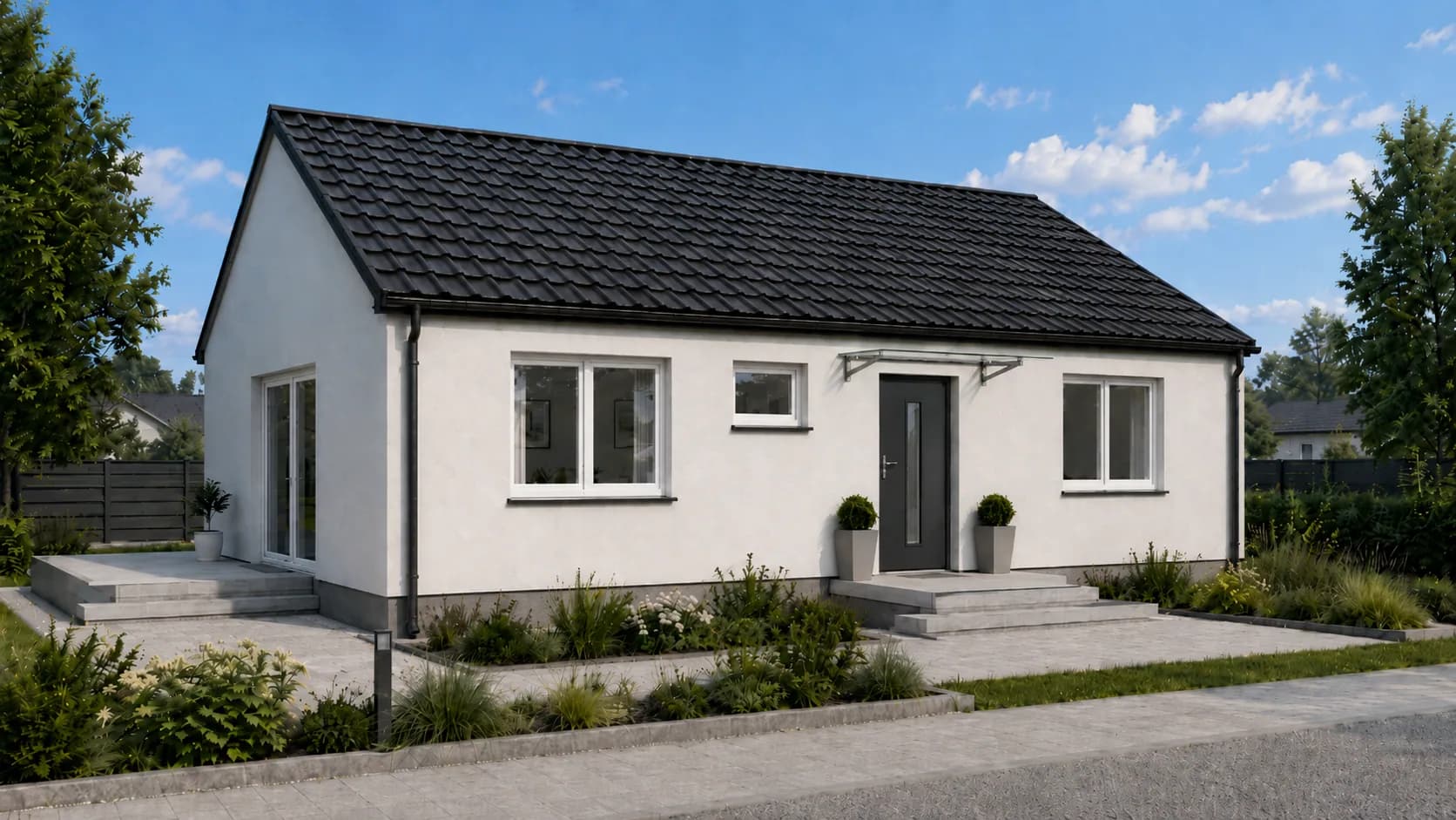 80 m², układ Rodzinny, dach dwuspadowy