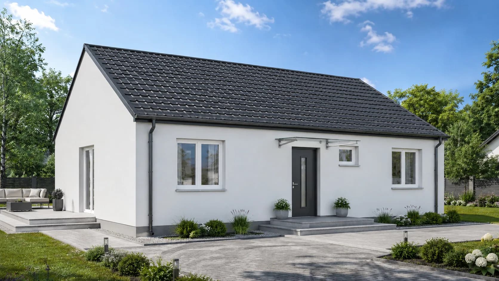 90 m², układ Elastyczny, dach dwuspadowy