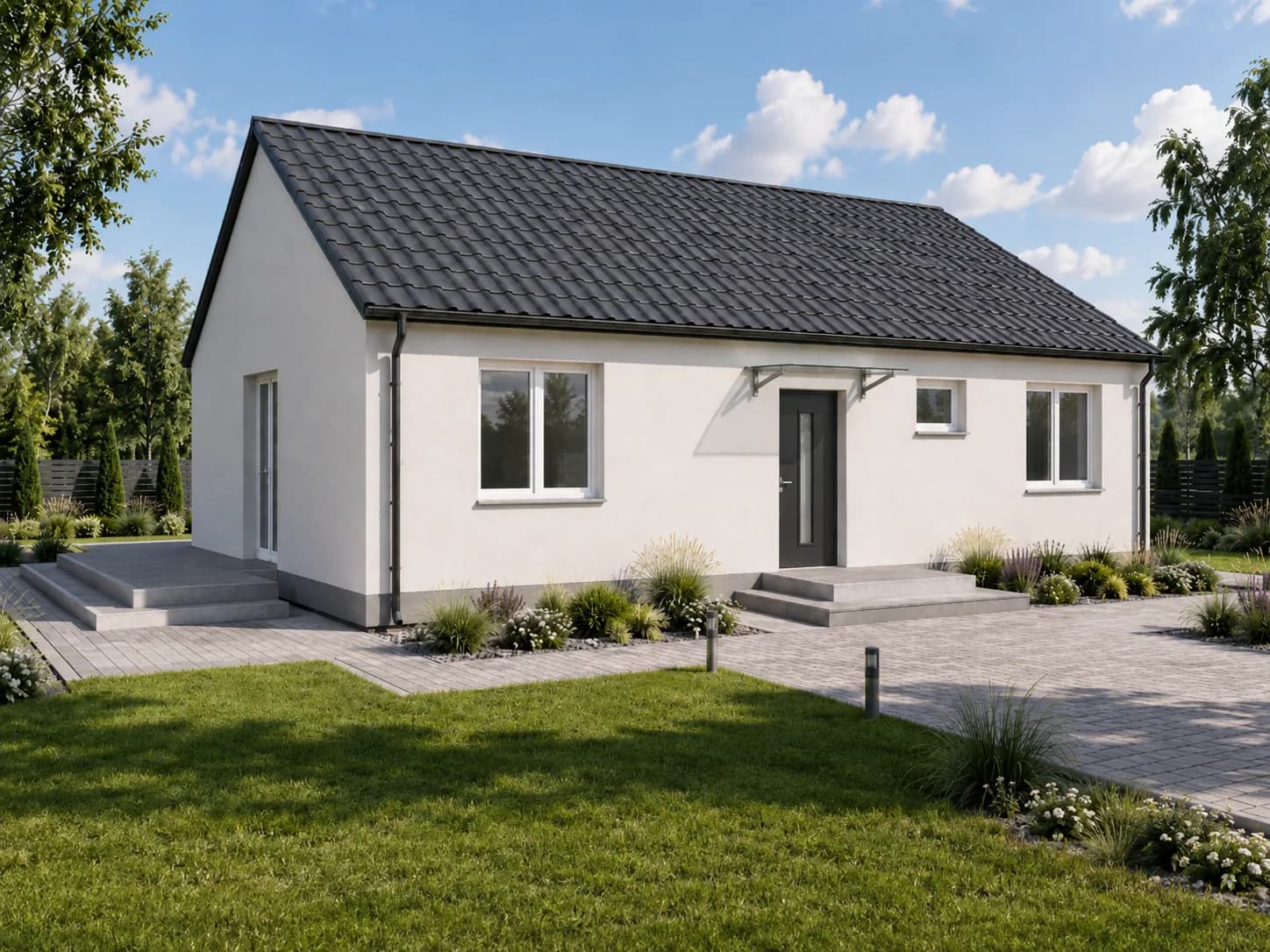 Dom 90 m² — wizualizacja
