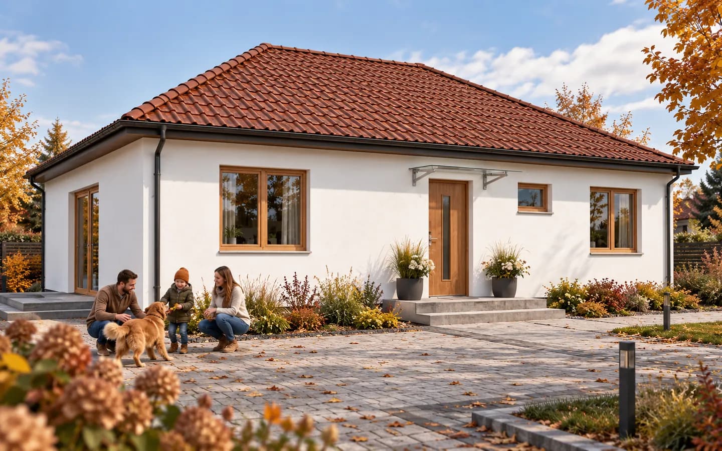 Dom 90 m² w układzie Optymalny, dach czterospadowy — ujęcie 1 z 4