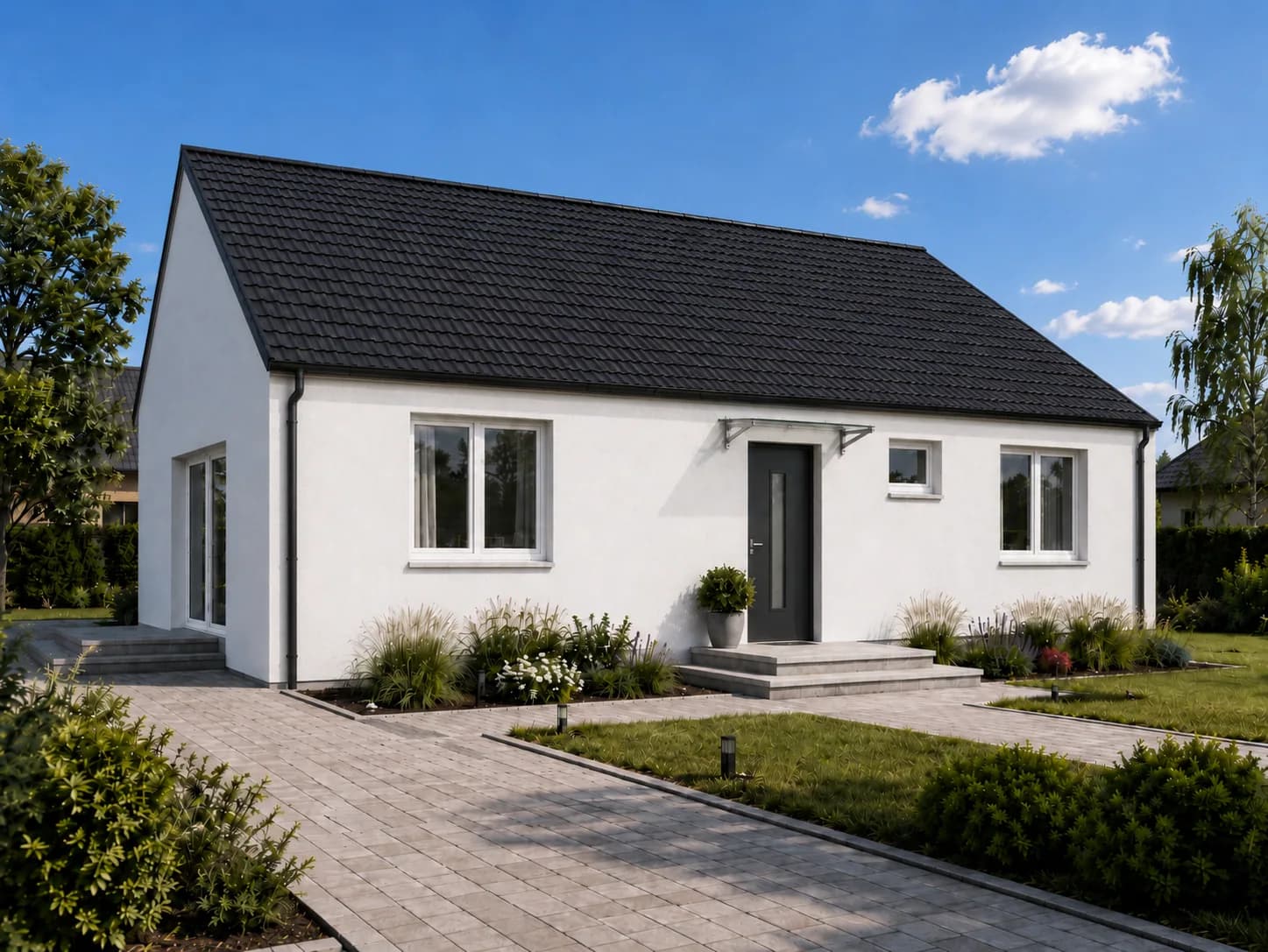 90 m², układ Rodzinny, dach dwuspadowy
